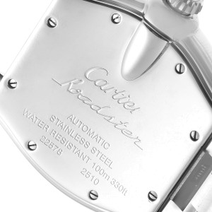 Cartier Roadster Silver Dial Steel Mens Watch