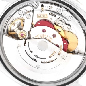 Rolex Datejust 36 Steel White Gold Black Dial Mens Watch 