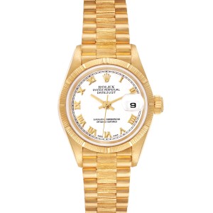 Rolex President Datejust 26 Roman Dial Yellow Gold Ladies Watch 