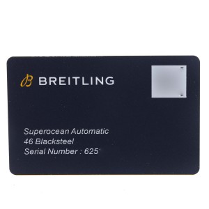 Breitling Superocean 42 Black Dial DLC Steel Mens Watch 