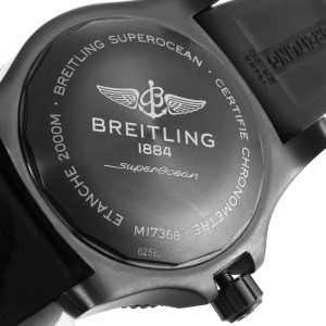 Breitling Superocean 42 Black Dial DLC Steel Mens Watch 