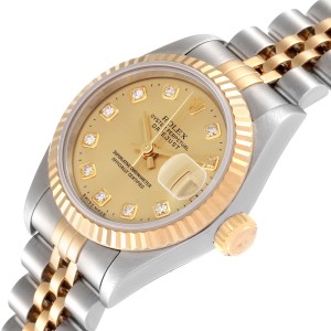 Rolex Datejust 26mm Steel Yellow Gold Diamond Ladies Watch