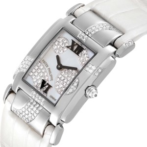 Patek Philippe Twenty-4 White Gold MOP Diamond Ladies Watch 