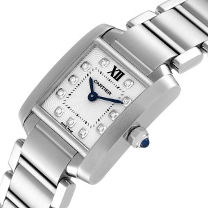 Cartier Tank Francaise Steel Diamond Small Ladies Watch