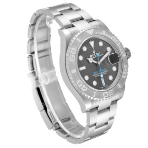Rolex Yachtmaster Steel Platinum Rhodium Dial Mens Watch 