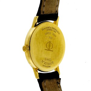 Baume & Mercier Ladies Gold Round Quartz Watch Custom Colored Turquoise  Dial