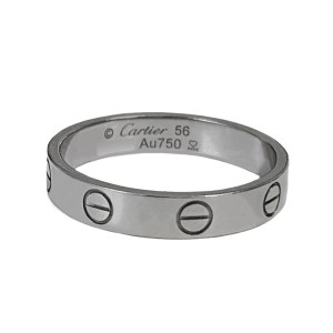 Cartier Love Wedding White Gold Band Ring, size 56