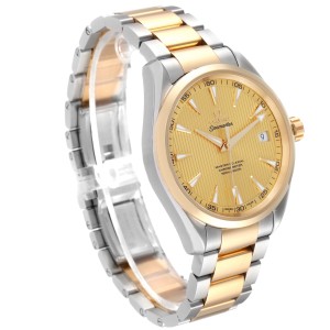 Omega Seamaster Aqua Terra Steel Yellow Gold Watch 