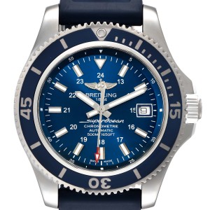 Breitling Superocean II Blue Dial Steel Mens Watch 