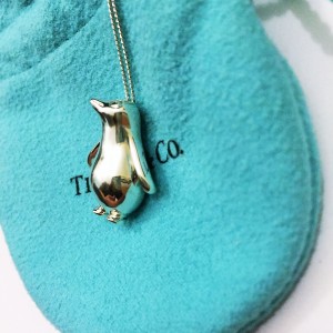 Tiffany & Co. Silver Penguin Pendant Necklace