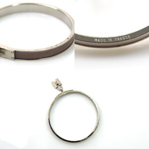 Hermes Metal Leather Bangle Bracelet 