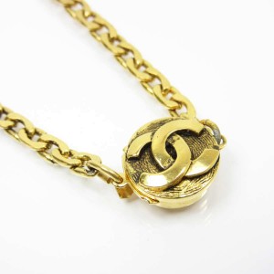 Chanel Metal Stone Necklace 