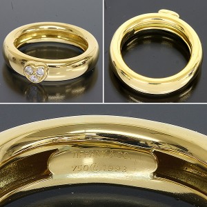 Tiffany & Co. 18K Yellow Gold Three Diamond Ring