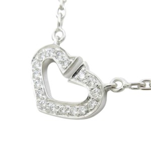 Cartier 750 White Gold C Heart Necklace