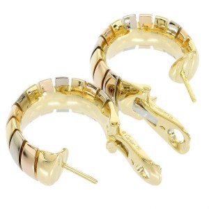 Cartier 18K Yellow  White And Pink Gold Trinity Earrings