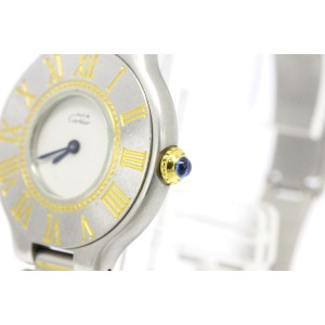 Cartier Must 21 Stainless Steel and Gold Plated Quartz Ladies Watch
