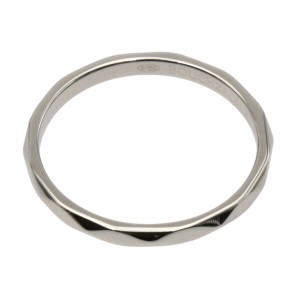 Boucheron Platinum Facette Small Band Ring US6  LXGCH-9
