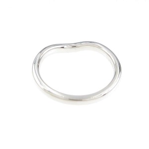 TIFFANY & Co 18K white Gold Curved Ring LXGYMK-931