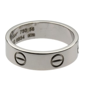 Cartier 18K White Gold Love Band Ring US7.75 LXGCH-7