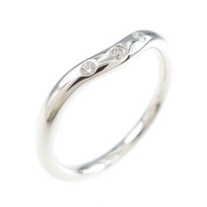 TIFFANY & Co 18K white Gold Curved Ring LXGYMK-931