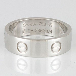 CARTIER:18K white Gold  Ring  US 8.75 ,EU59 LXKG-436
