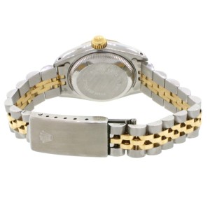Rolex Datejust Ladies 2-Tone 18K Yellow Gold/Steel Original Champagne Stick Dial 26MM Jubilee Watch 69173