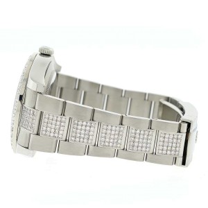 Rolex Datejust II 41MM Stainless Steel Automatic Oyster Mens Watch w/MOP Roman Diamond Dial, Bezel, & Bracelet 116300