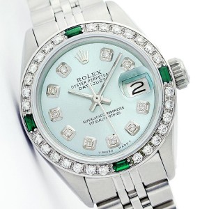 Rolex Datejust Oyster Perpetual Ice Blue Diamond Watch