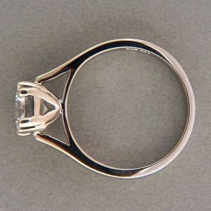 Vintage 1.40ct Round Brilliant Cut Diamond New 14k White Gold Setting Ring