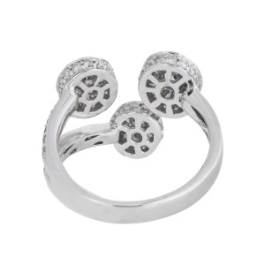 Charming Unique 18k White Gold Diamond Ring