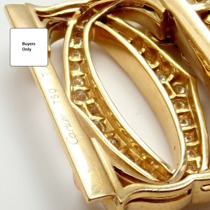  Cartier Penelope 18k Yellow Gold Diamond Double C 5 Row Link Bracelet