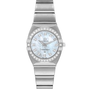 Omega Constellation 24 MOP Diamond Ladies Watch 