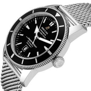 Breitling Superocean Heritage Black Dial Mens Steel Watch  