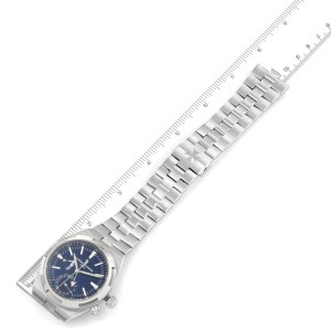 Vacheron Constantin Overseas Dual Time Blue Dial Steel Watch 