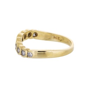 14K Yellow Gold Estate Diamond Band Ring