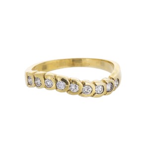 14K Yellow Gold Estate Diamond Band Ring