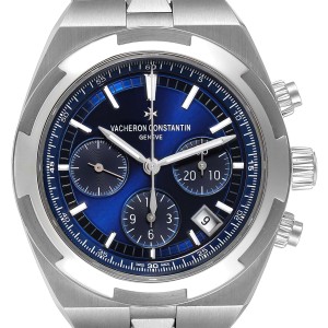 Vacheron Constantin Overseas Blue Dial Chronograph Mens Watch 