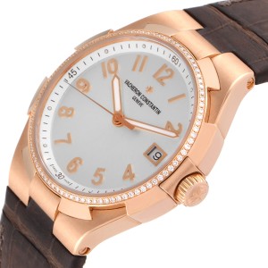 Vacheron Constantin Overseas Rose Gold Diamond Ladies Watch 