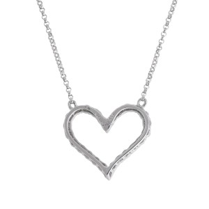 Sparkling Heart - 14k White Gold Diamond Pendant