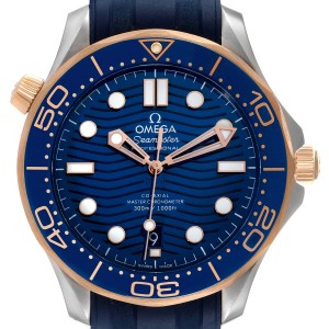 Omega Seamaster Co-Axial Steel Rose Gold Watch 