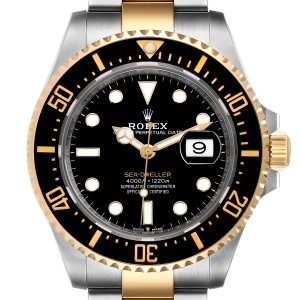 Rolex Seadweller Black Dial Steel Yellow Gold Mens Watch 