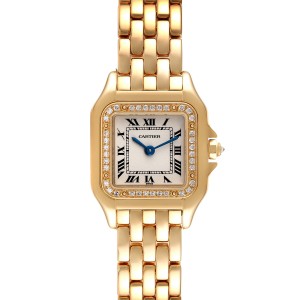 Cartier Panthere Small Yellow Gold Diamond Ladies Watch 