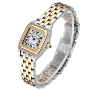 Cartier Panthere Ladies Steel Yellow Gold 2 Row Ladies Watch 