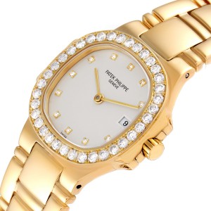 Patek Philippe Nautilus 18K Yellow Gold Diamond Ladies Watch 4700