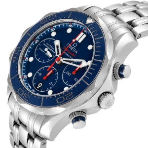 Omega Seamaster Diver 300M 44mm Blue Dial Watch 