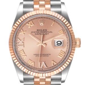 Rolex Datejust 36 Steel EveRose Gold Diamond Unisex Watch