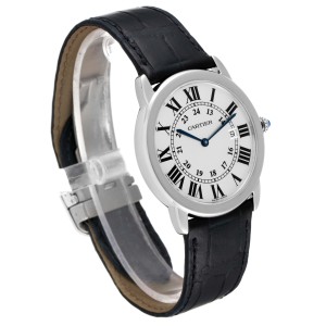 Cartier Ronde Solo Large Silver Dial Steel Unisex Watch 
