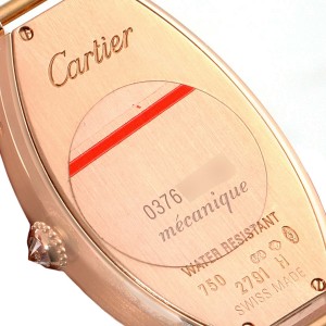 Cartier Tonneau Rose Gold Diamond Ladies Watch 