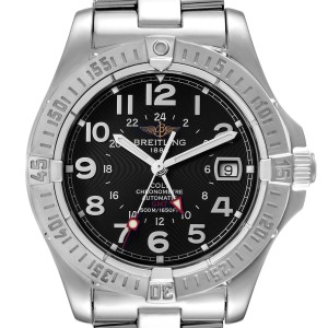 Breitling Colt GMT Black Dial Automatic Steel Mens Watch 