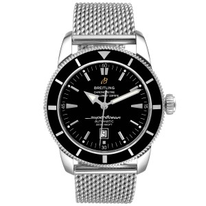 Breitling Superocean Heritage 46mm Black Dial Mens Steel Watch 